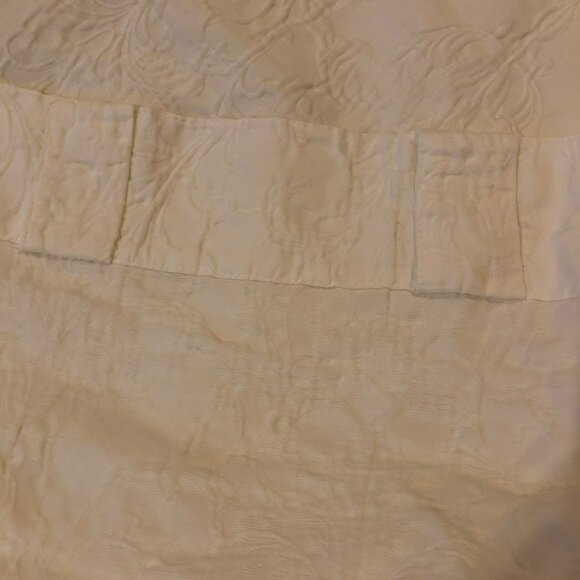 Nicole Miller Curtain Panels Matelasse Ivory 36"x74" Hidden Tab Artelier Cotton - Picture 5 of 5